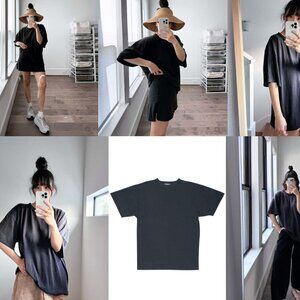 Vernon Oversized Tee, Washed Black